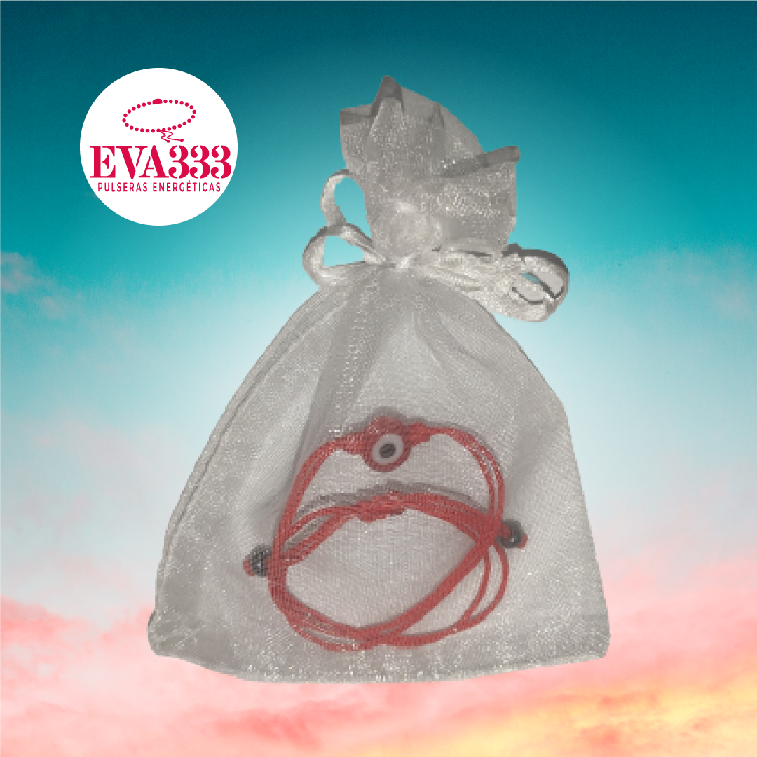 Pulsera Ojo Turco Rojo con Hilo Rojo Liso