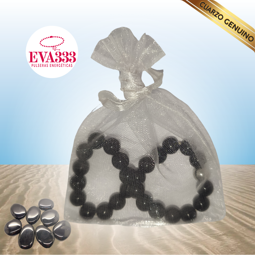 Pulsera Cuarzo Obsidiana Negra N° 8
