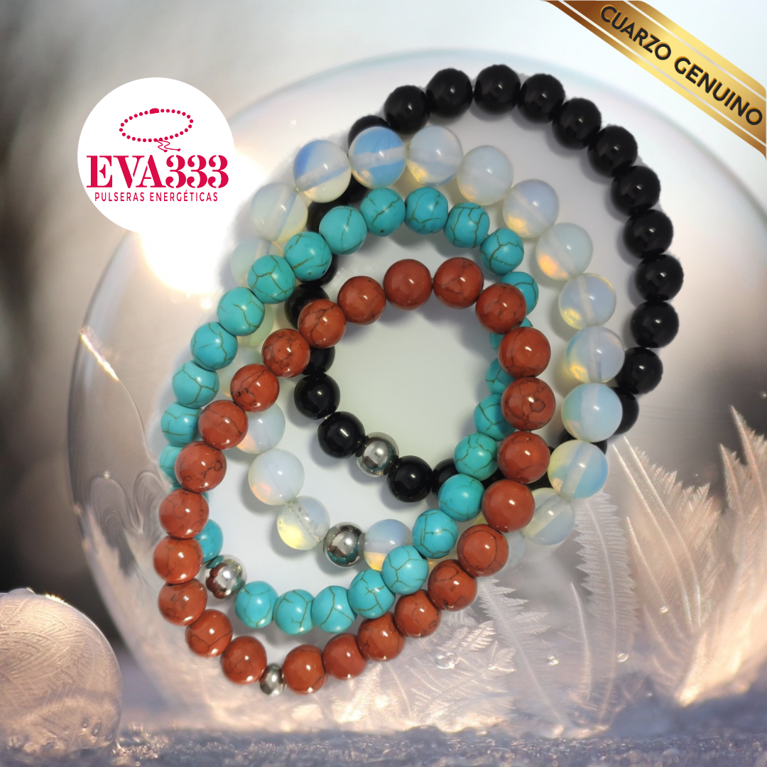 Pulsera Cuarzo Rosa N° 8