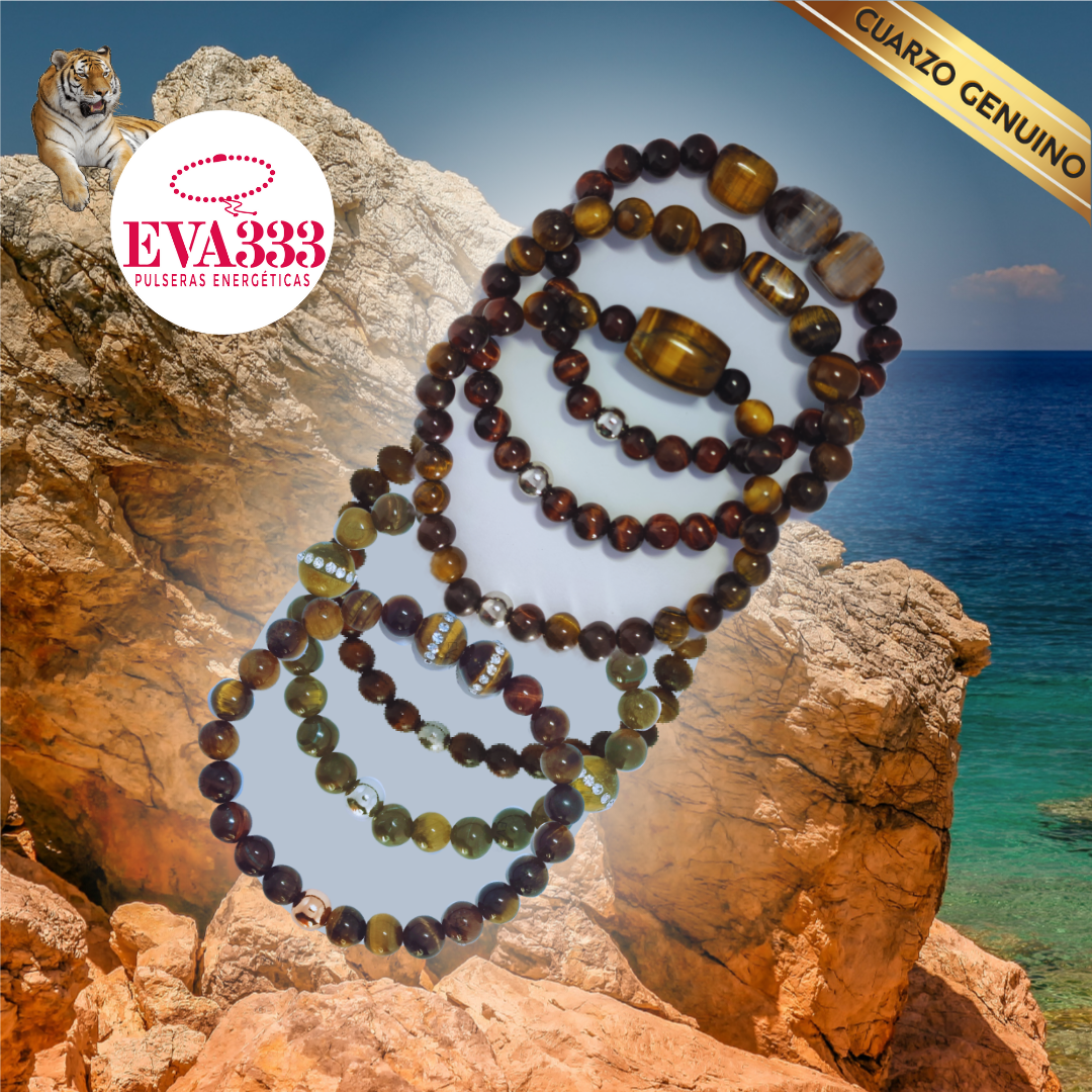 Pulsera Cuarzo Ojo de Tigre N° 8-9