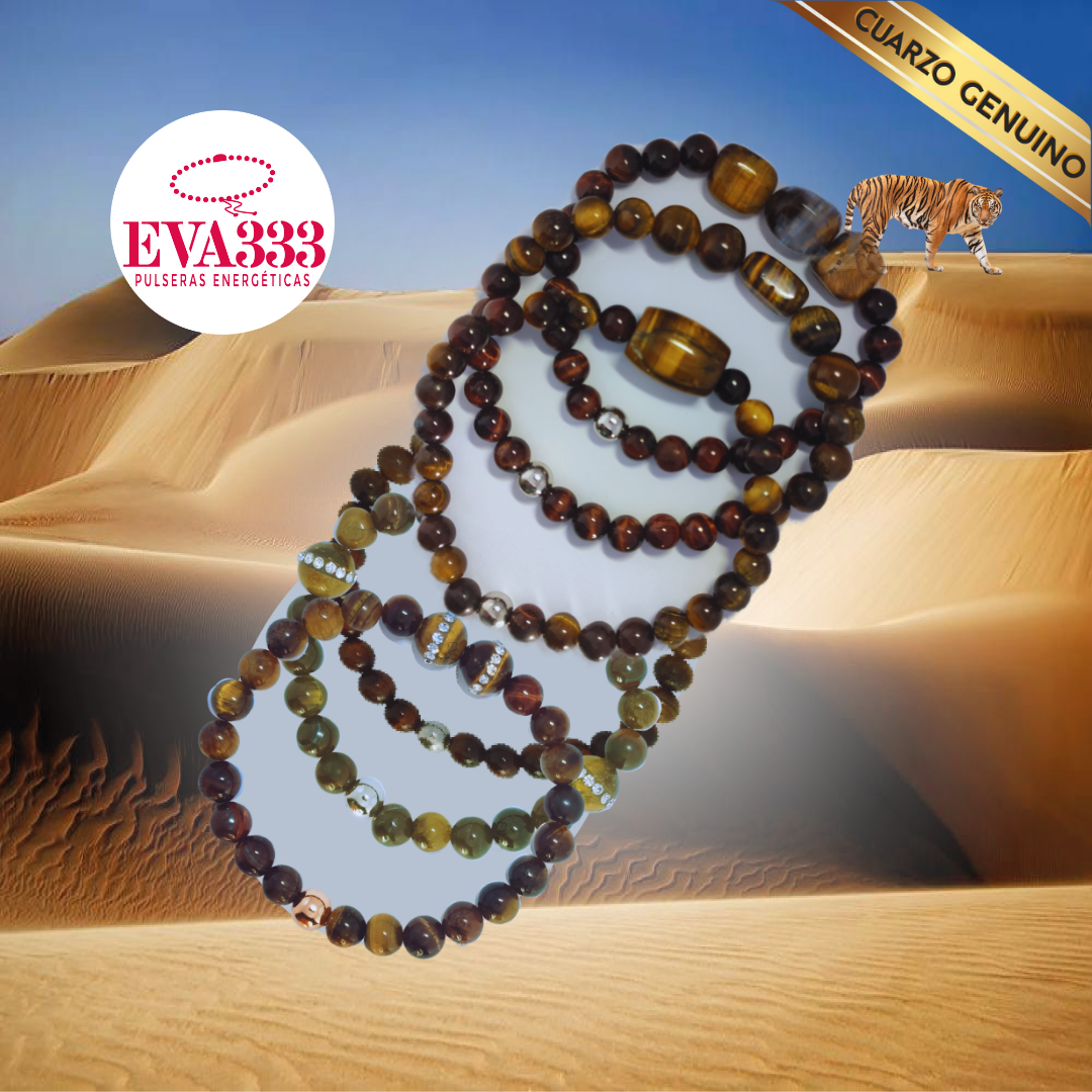 Pulsera Cuarzo Ojo de Tigre N° 8