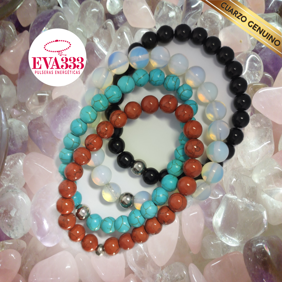 Pulsera Cuarzo Amatista N° 8-10 Traslucido