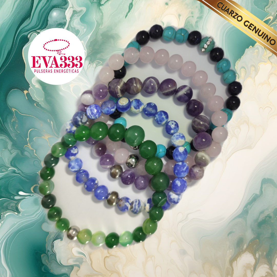 Pulsera Cuarzo Jaspe Verde N° 8-10