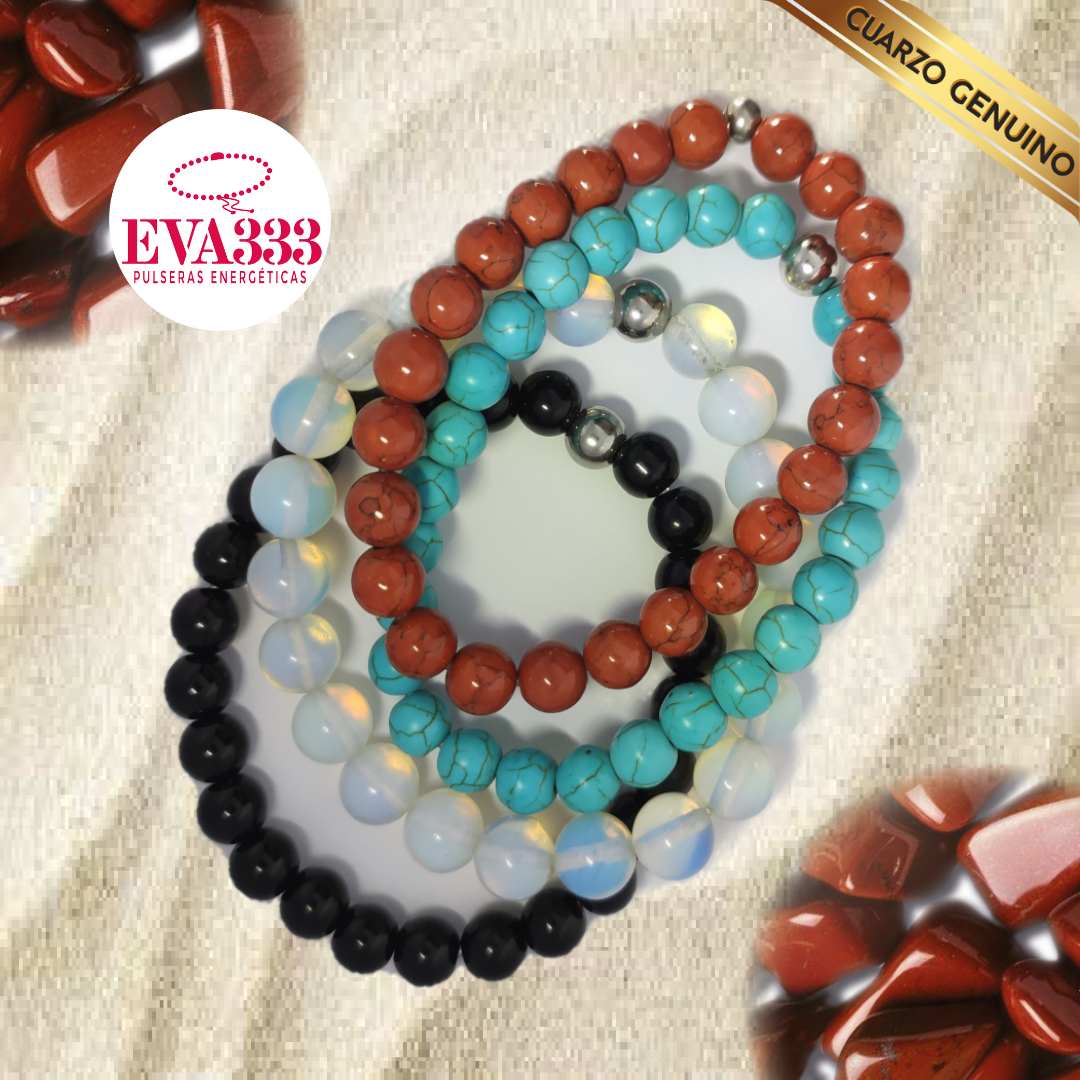 Pulsera Cuarzo Jaspe Rojo N° 8