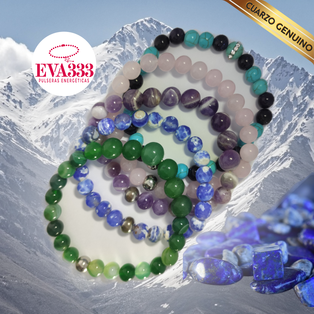 Pulsera Cuarzo Lapislázuli Azul N° 8