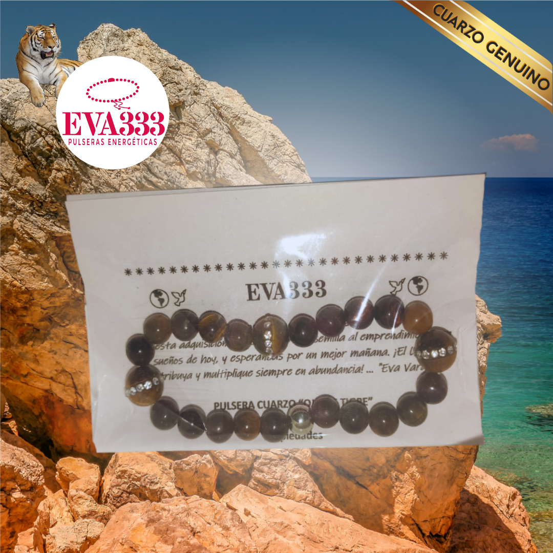 Pulsera Cuarzo Ojo de Tigre N° 8-9
