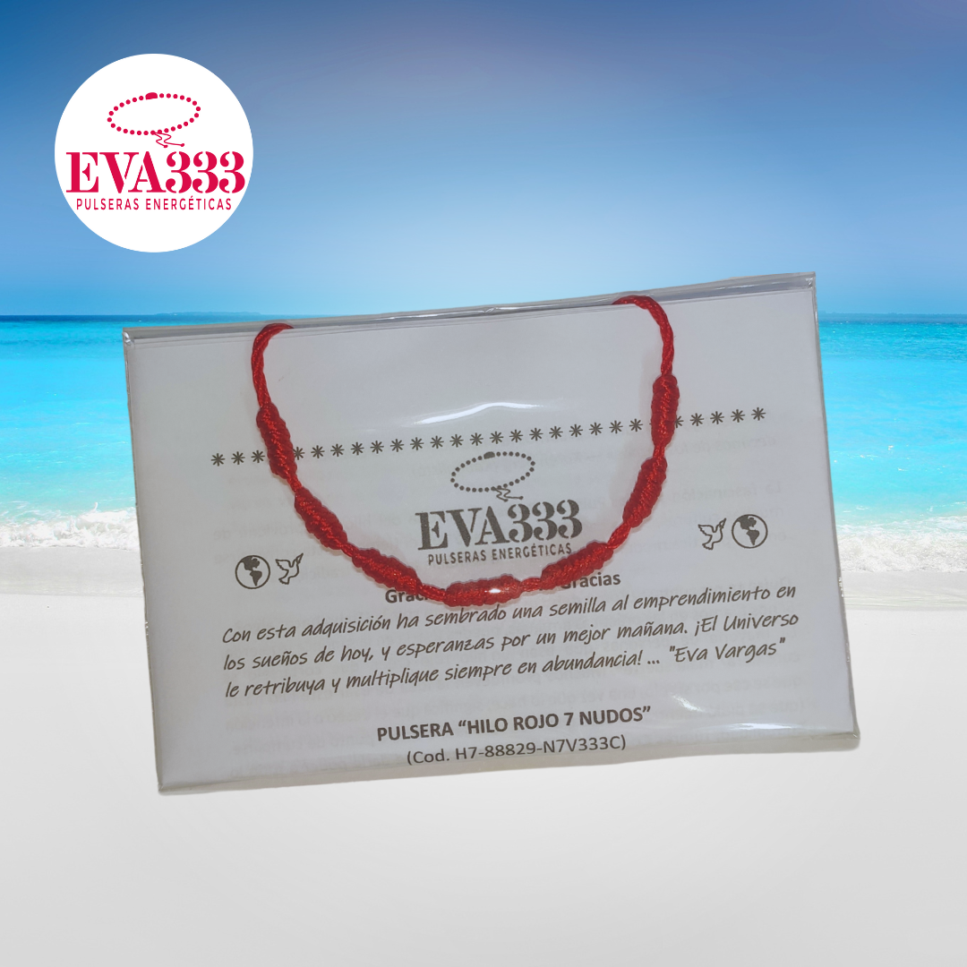 Pulsera Hilo Rojo 7 Nudos (7 Vueltas)
