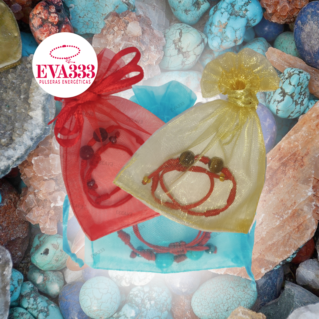 Pulsera Hilo Rojo 7 Nudos Sencillo 2 Cuarzo Turquesa