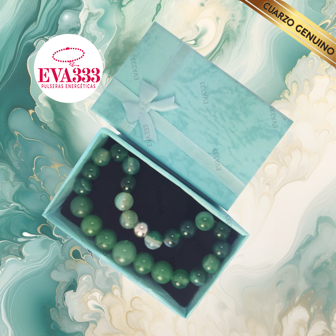 Pulsera Cuarzo Jaspe Verde N° 8-10