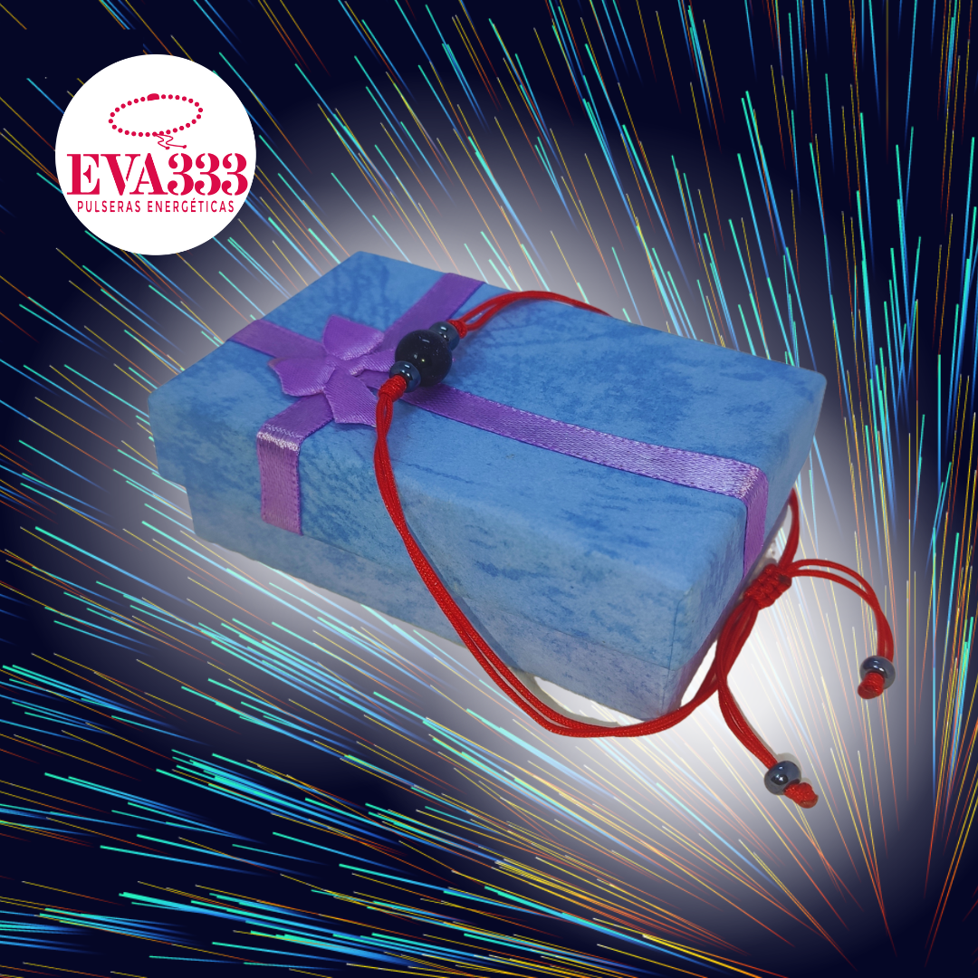 Pulsera Hilo Rojo Liso 1 Cuarzo Aventurina Azul