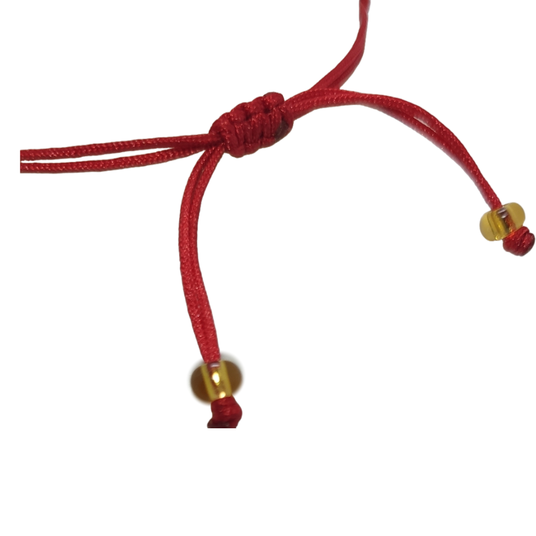 Pulsera Cuarzos 7 Chakras con Hilo Rojo Tejido | N° 8 Dama