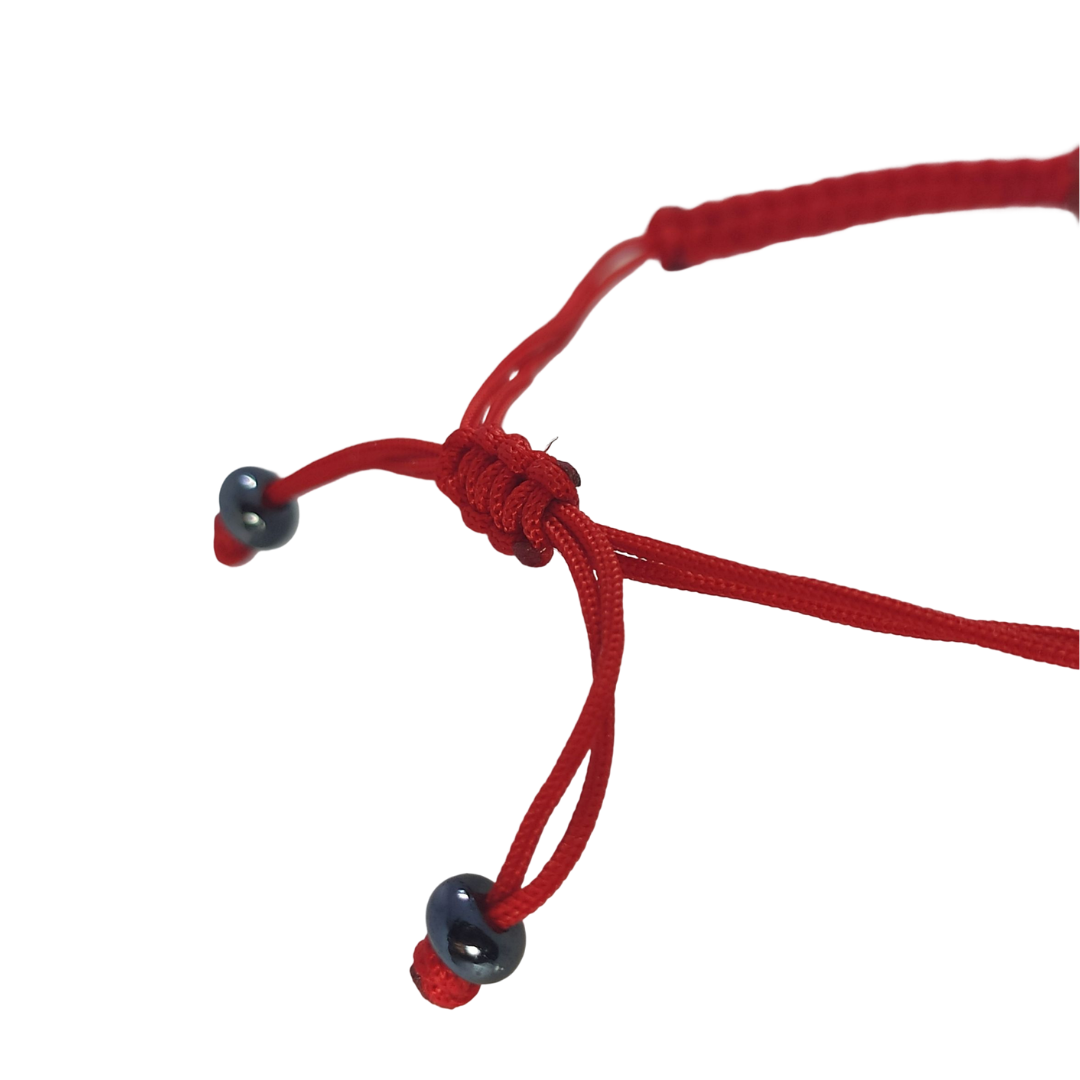 Pulsera Cuarzos 7 Chakras con Hilo Rojo Tejido | N° 8 Caballero