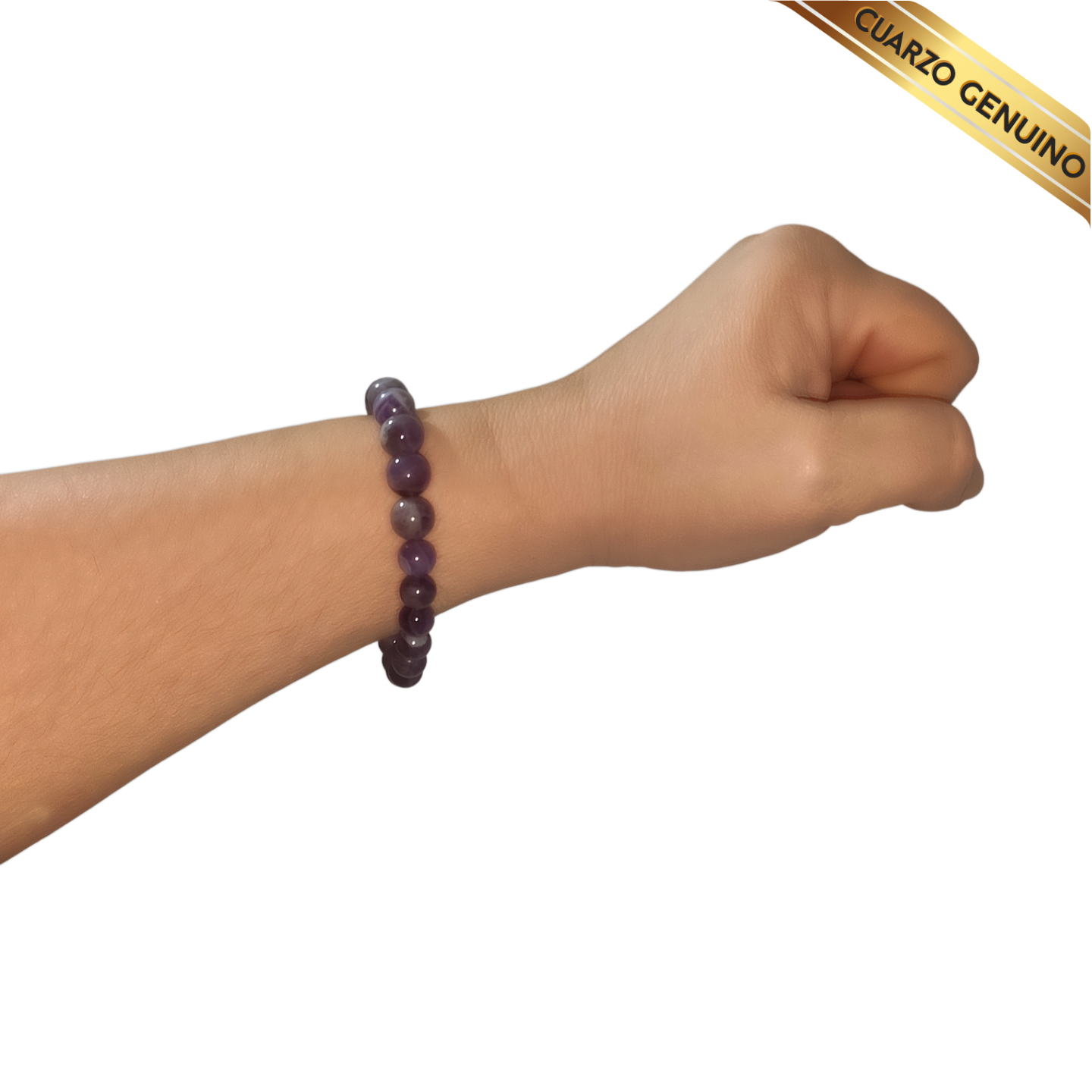 Pulsera Cuarzo Amatista N° 8-10 Traslucido