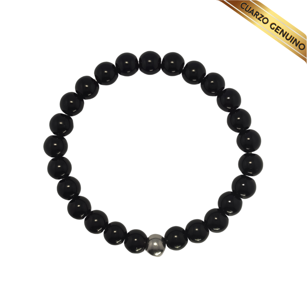 Pulsera Cuarzo Obsidiana Negra N° 8