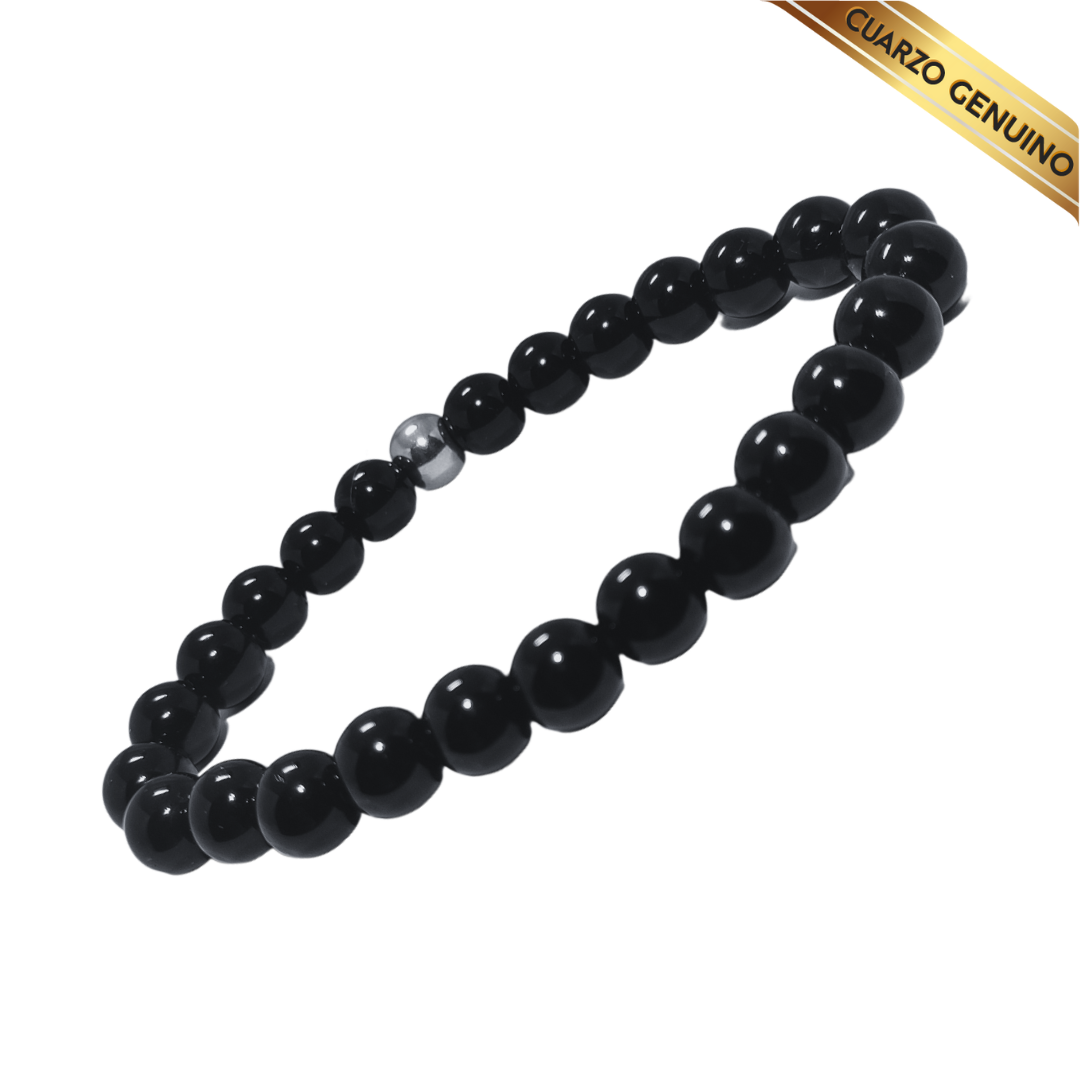 Pulsera Cuarzo Obsidiana Negra N° 8