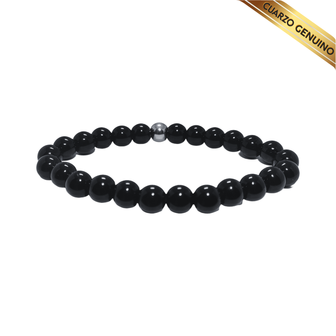 Pulsera Cuarzo Obsidiana Negra N° 8