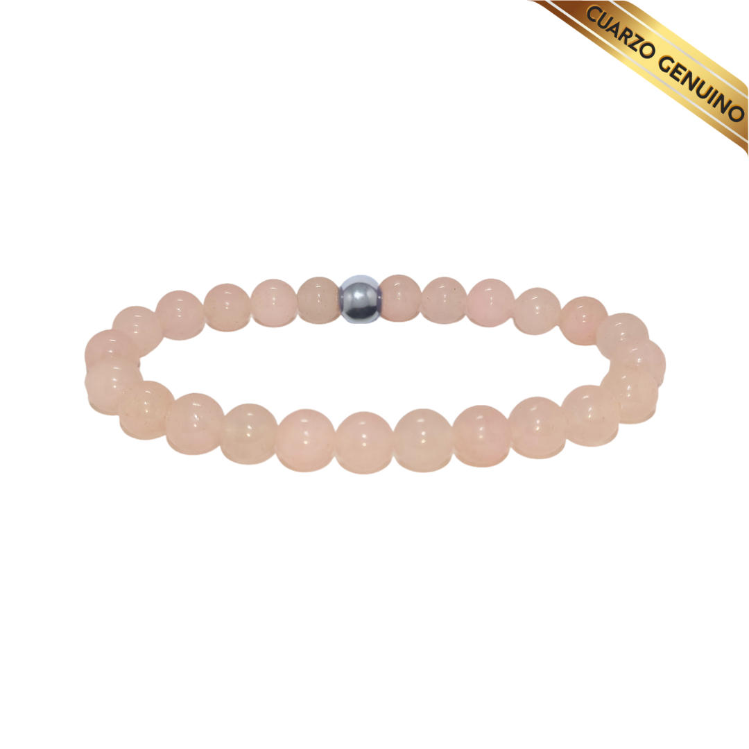 Pulsera Cuarzo Rosa N° 8