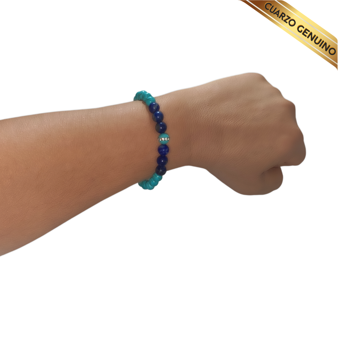 Pulsera Cuarzo Turquesa y Lapislázuli N° 6-8