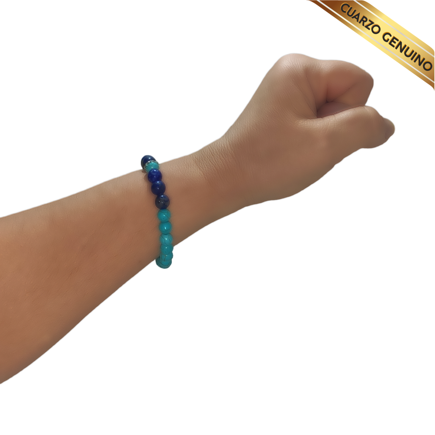 Pulsera Cuarzo Turquesa y Lapislázuli N° 6-8