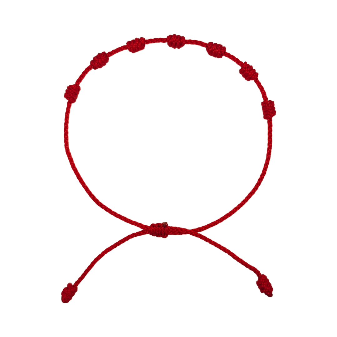 Pulsera Hilo Rojo 7 Nudos (Sencillo)