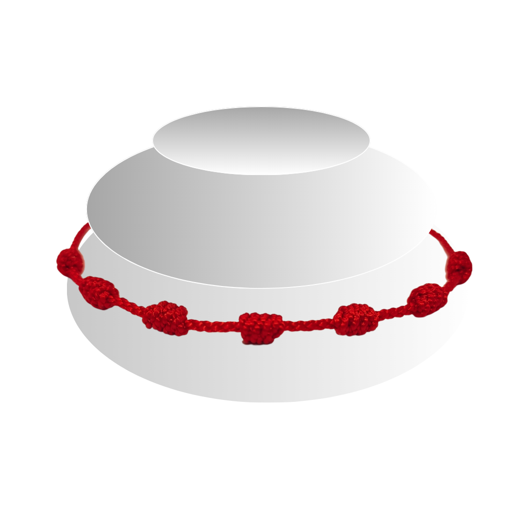 Pulsera Hilo Rojo 7 Nudos (Sencillo)