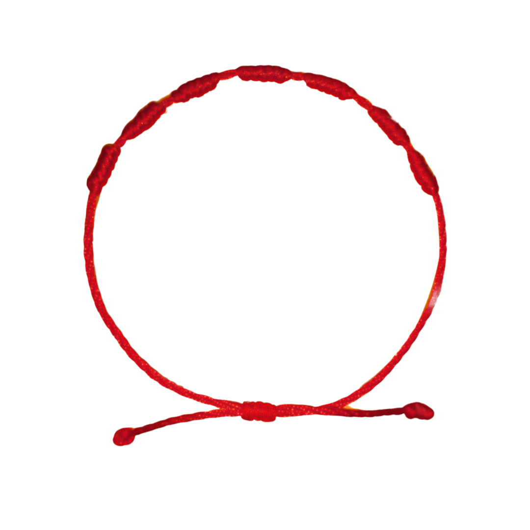 Pulsera Hilo Rojo 7 Nudos (7 Vueltas)