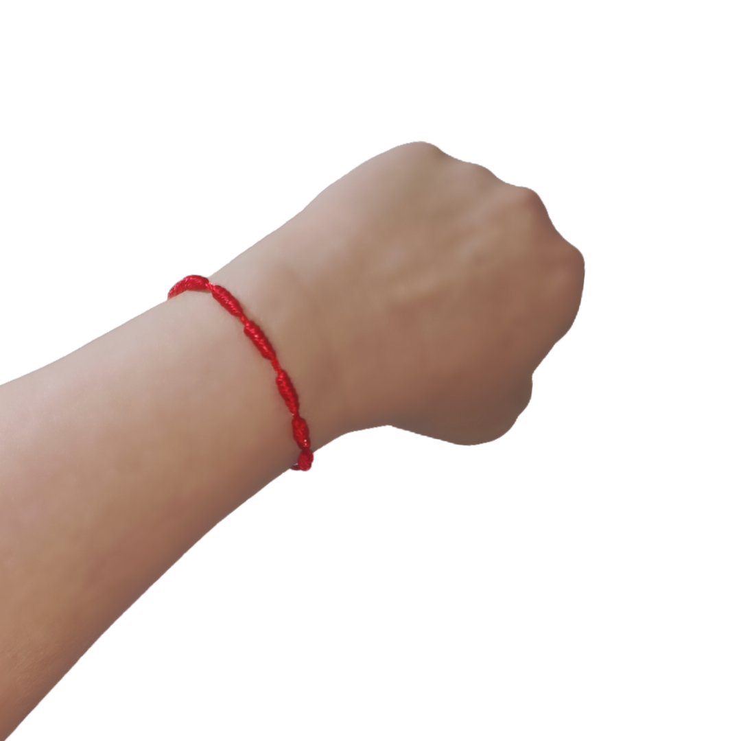 Pulsera Hilo Rojo 7 Nudos (7 Vueltas)