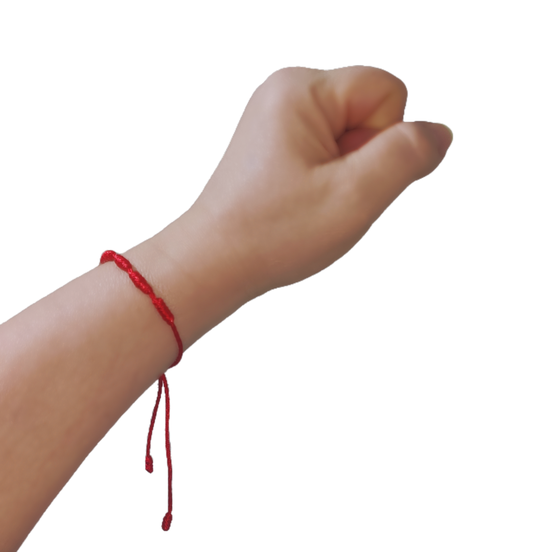 Pulsera Hilo Rojo 7 Nudos (7 Vueltas)
