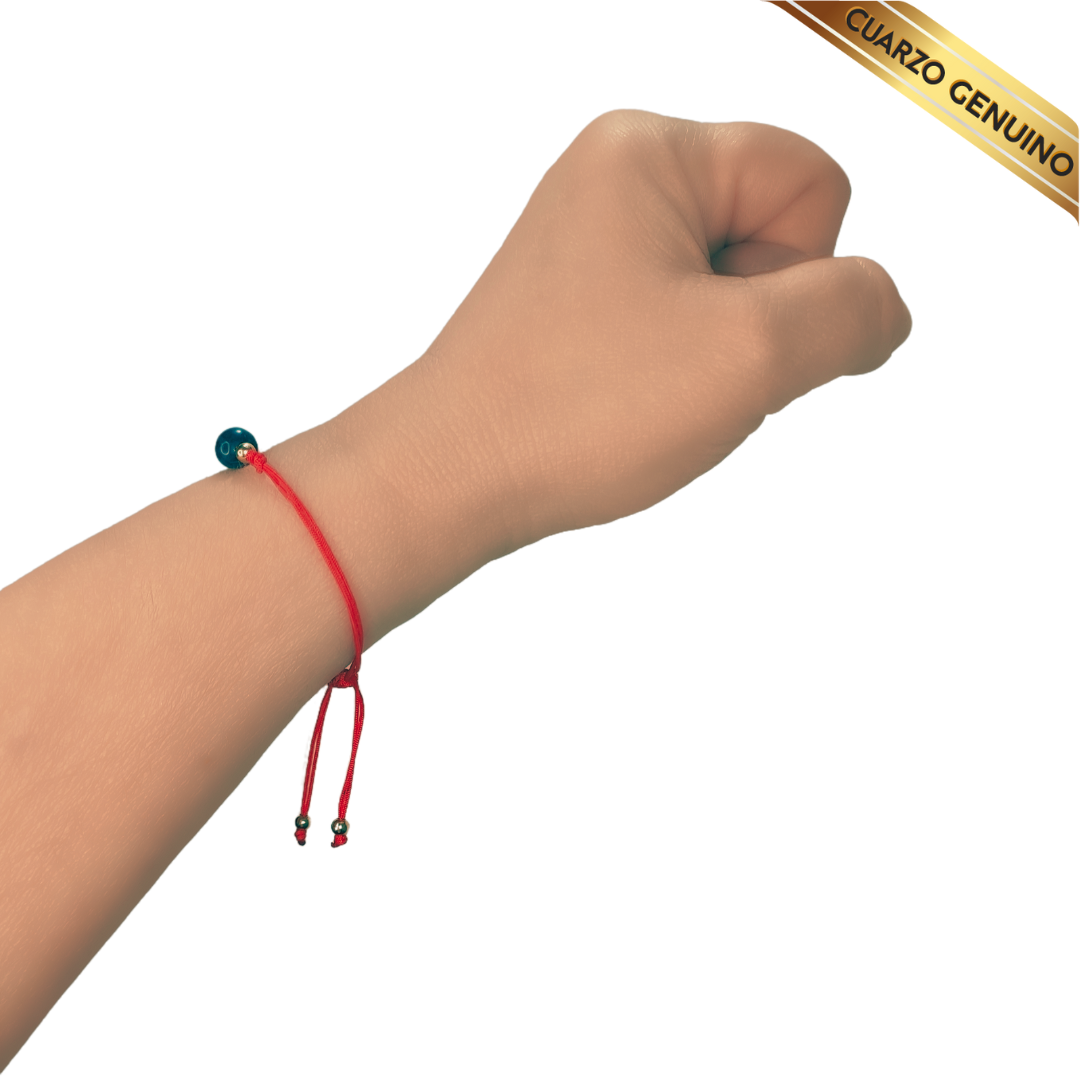 Pulsera Hilo Rojo Liso 1 Cuarzo Lapislázuli