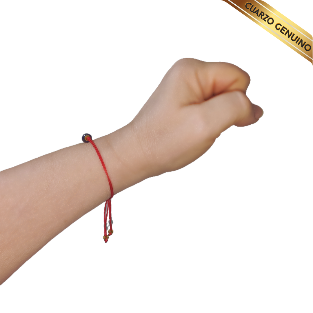 Pulsera Hilo Rojo Liso 1 Cuarzo Lapislázuli