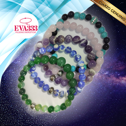 Pulsera Cuarzo Aventurina y Turquesa N° 8-9