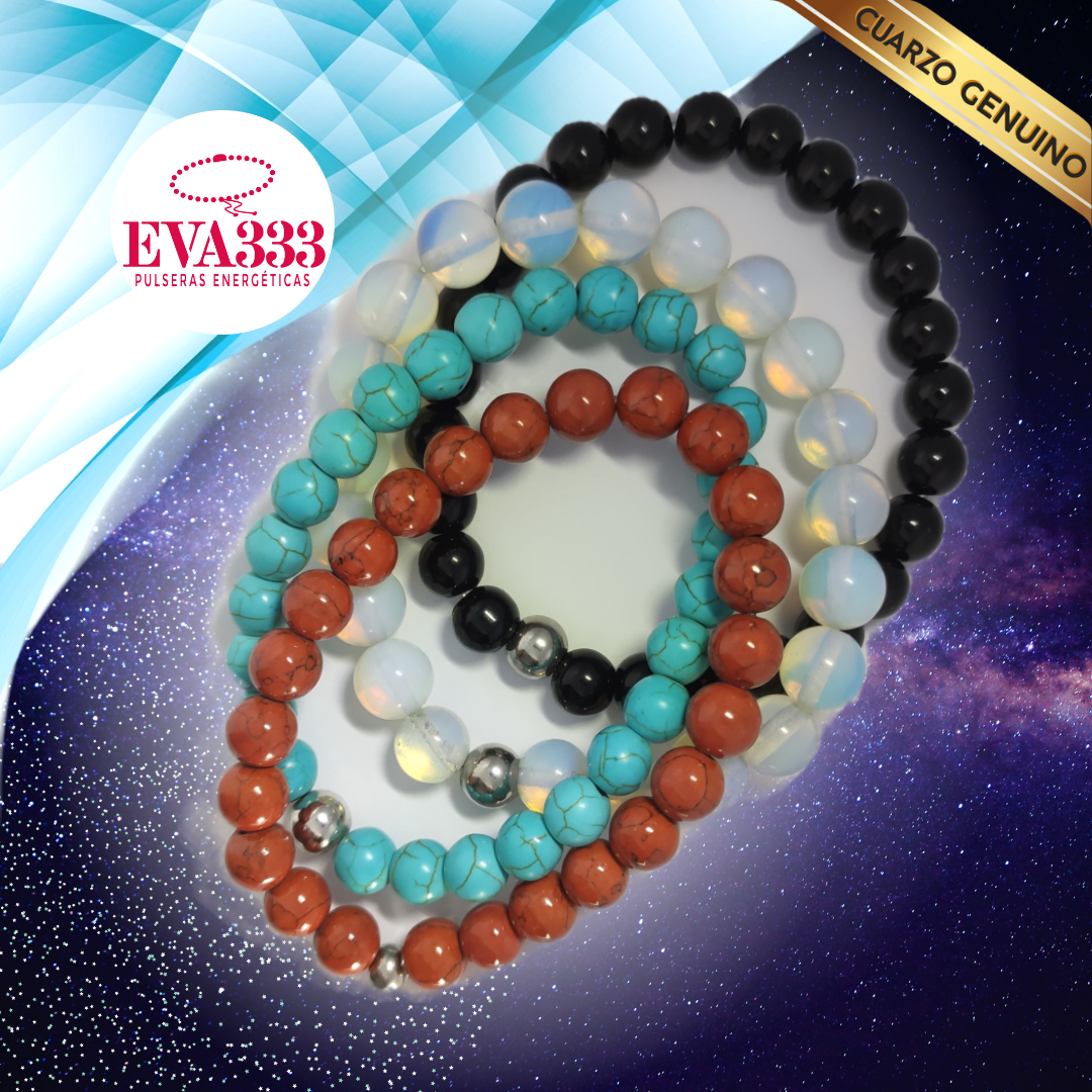 Pulsera Cuarzo Aventurina y Turquesa N° 8-9