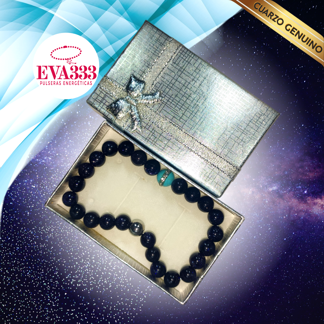 Pulsera Cuarzo Aventurina y Turquesa N° 8-9