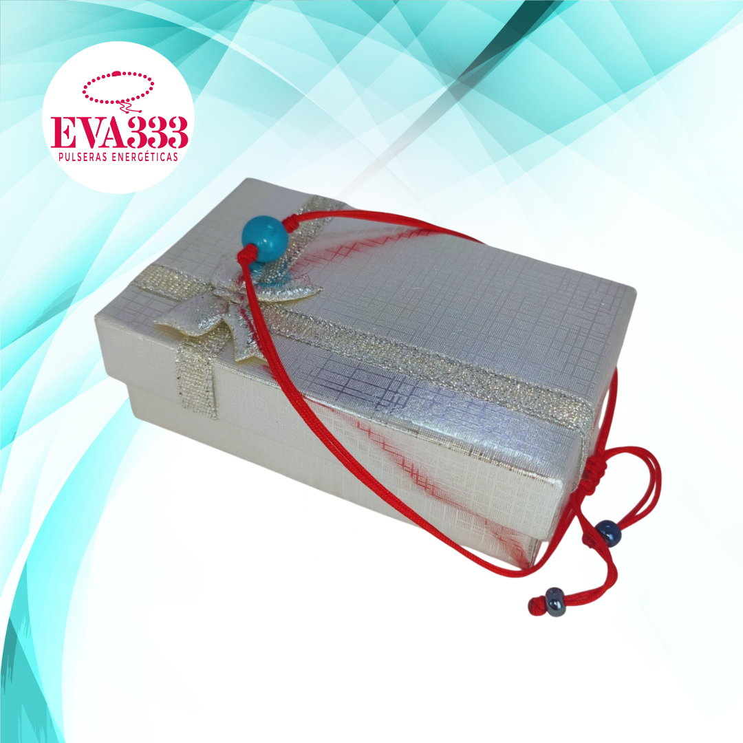 Pulsera Hilo Rojo Liso 1 Cuarzo Turquesa