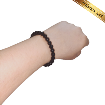 A- Pulsera Piedra Obsidiana Negra N° 8