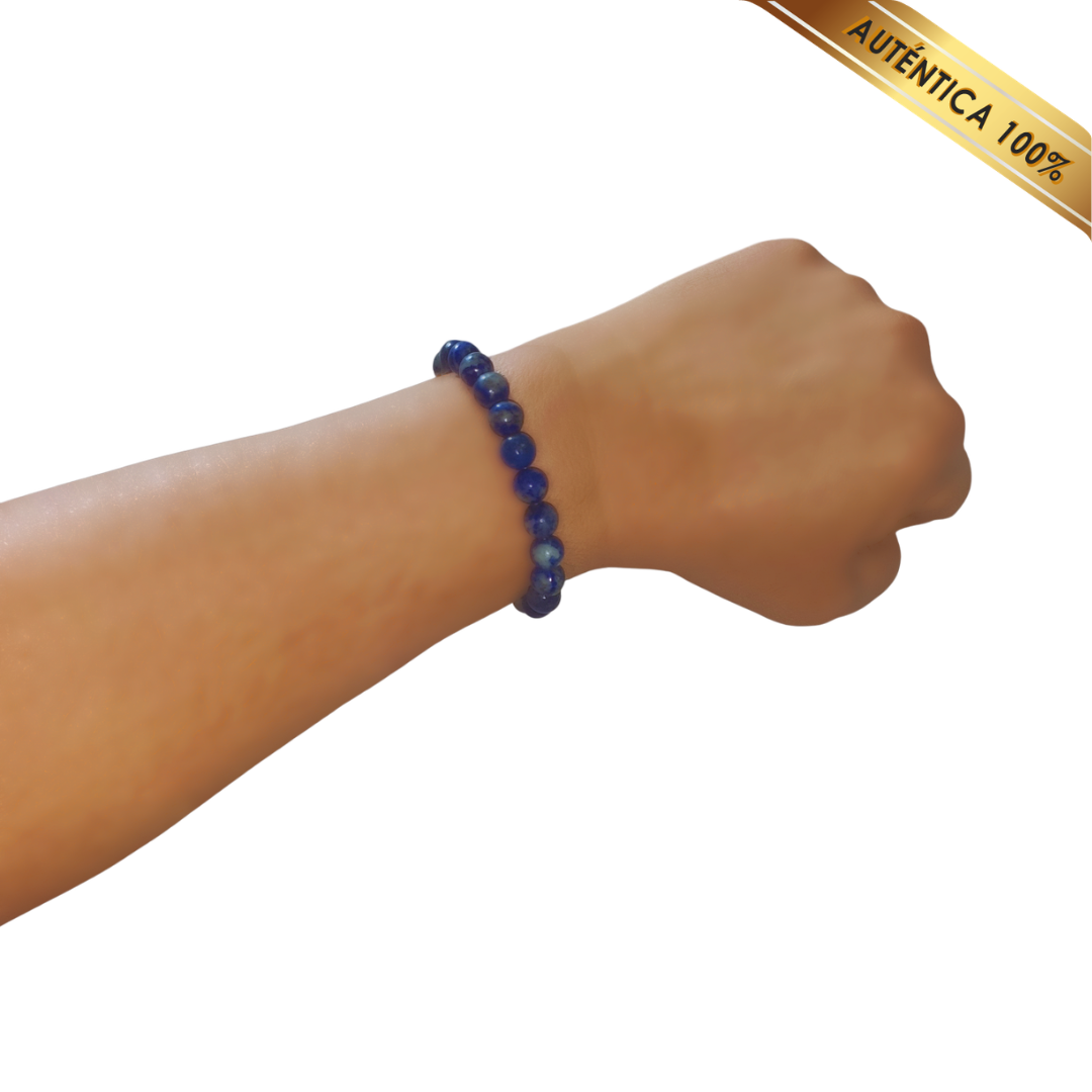 A- Pulsera Piedra Lapislázuli Azul N° 8