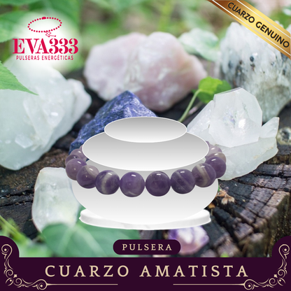 Pulsera Cuarzo Amatista N° 8-10