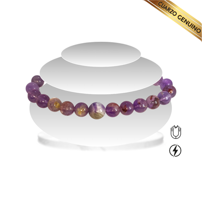 Pulsera Cuarzo Amatista N° 8-10 Traslucido