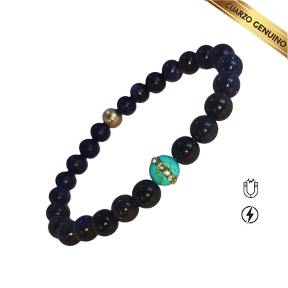 Pulsera Cuarzo Aventurina y Turquesa N° 8-9