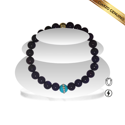 Pulsera Cuarzo Aventurina y Turquesa N° 8-9