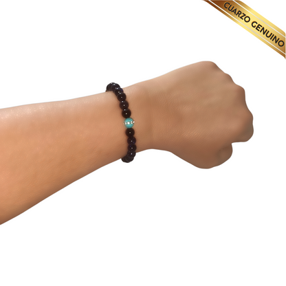Pulsera Cuarzo Aventurina y Turquesa N° 8-9