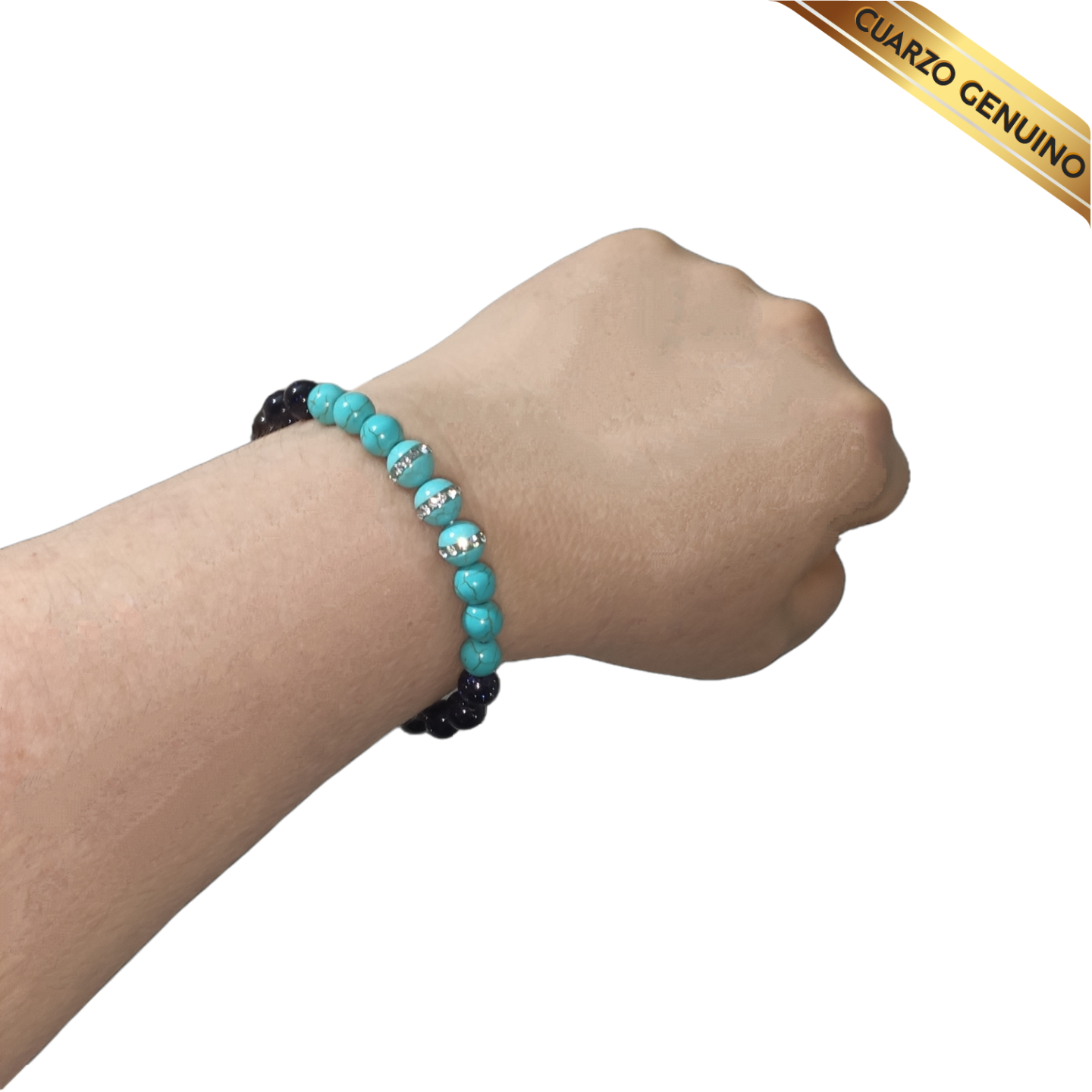 Pulsera Cuarzo Aventurina Azul y Turquesa N° 8-9