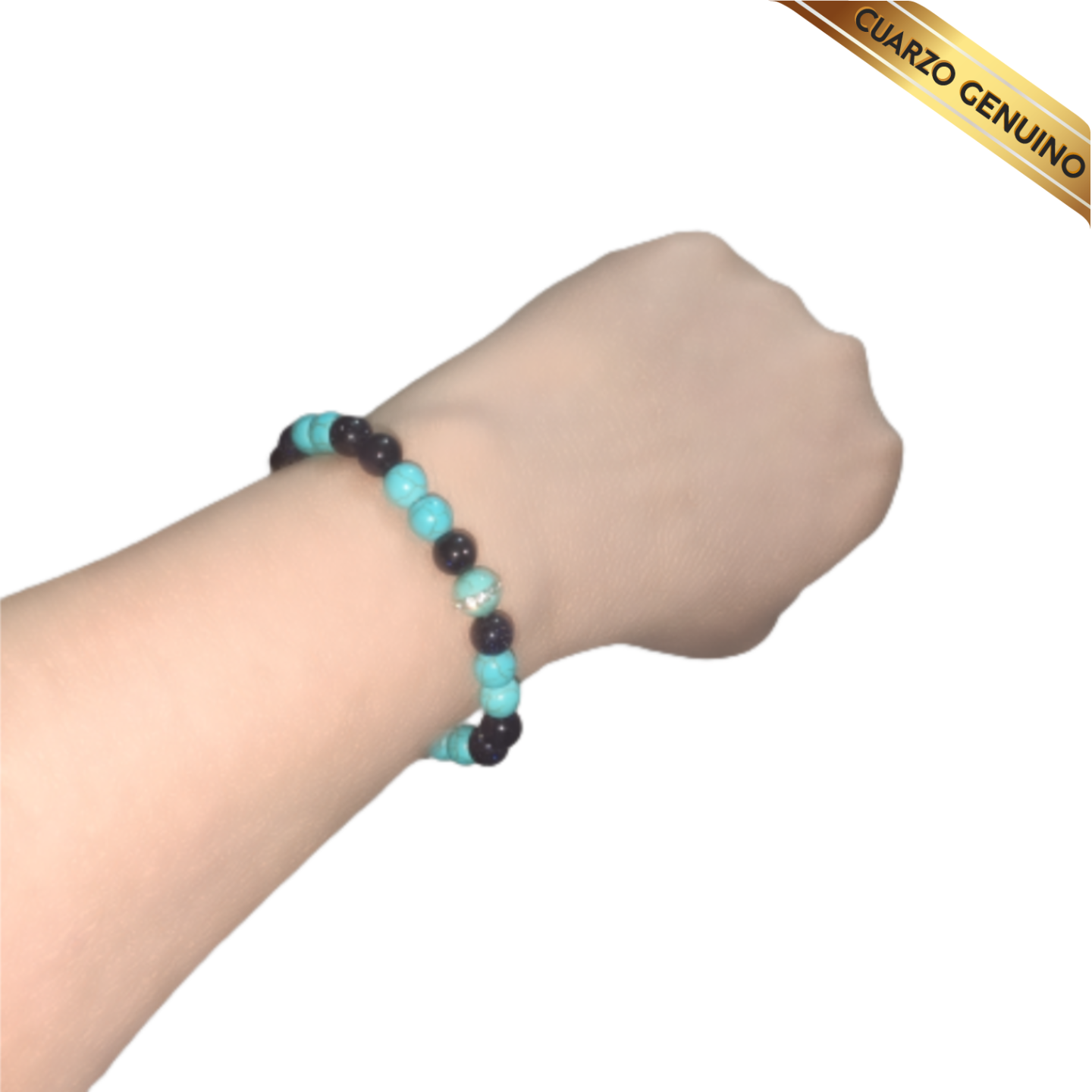 Pulsera Cuarzo Aventurina Azul y Turquesa N° 8