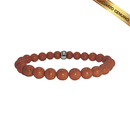 Pulsera Cuarzo Jaspe Rojo N° 8