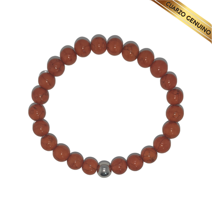Pulsera Cuarzo Jaspe Rojo N° 8