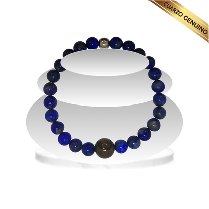 Pulsera Cuarzo Lapislázuli y Obsidiana N° 8-12