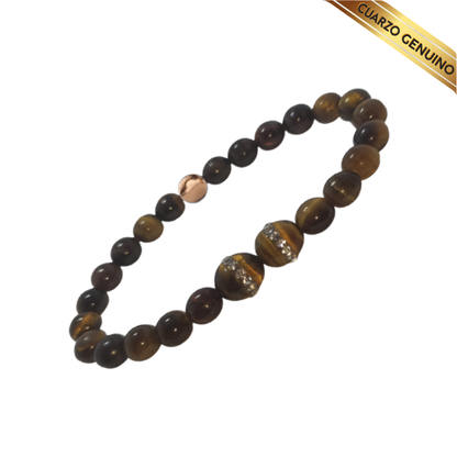 Pulsera Cuarzo Ojo de Tigre N° 8-9