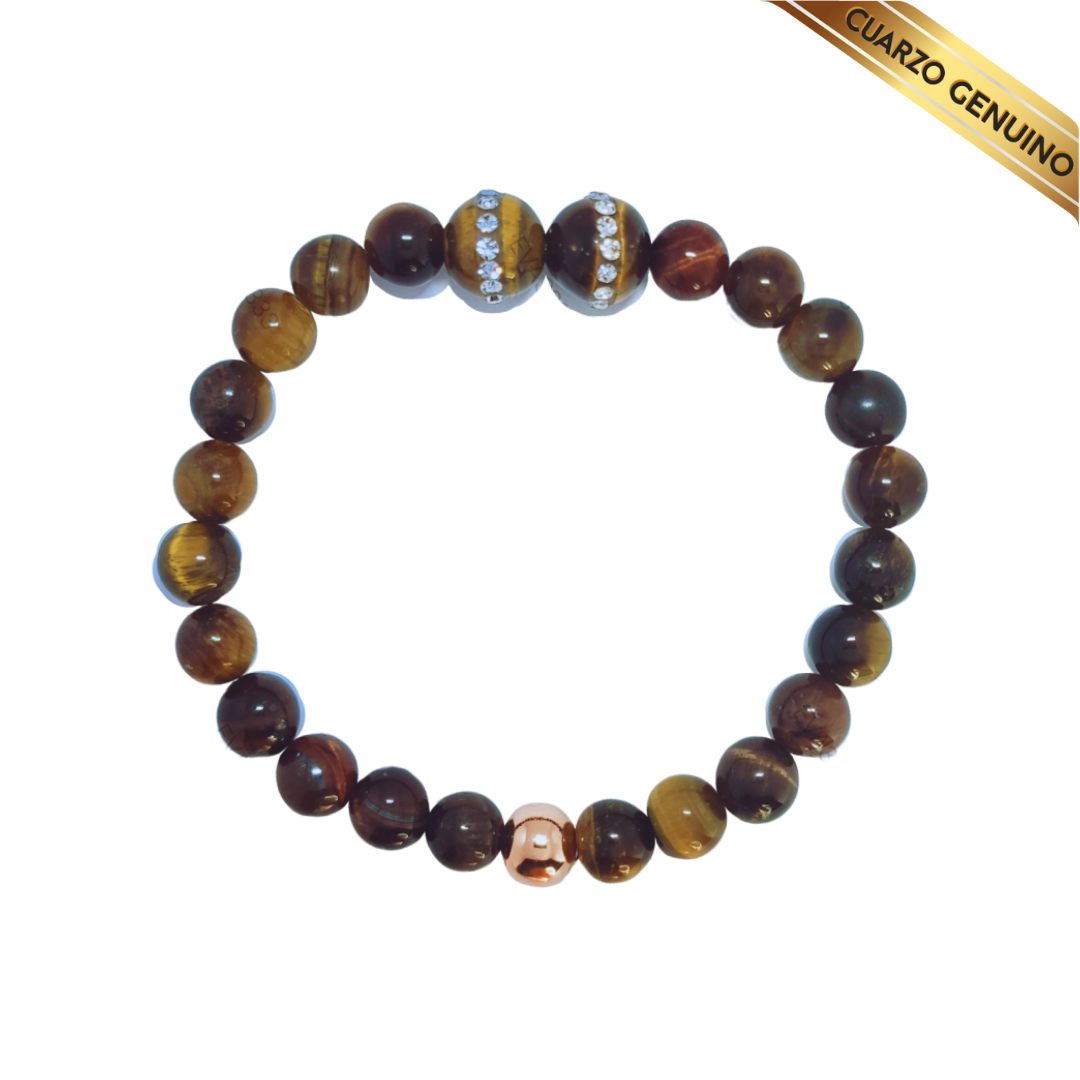 Pulsera Cuarzo Ojo de Tigre N° 8-9