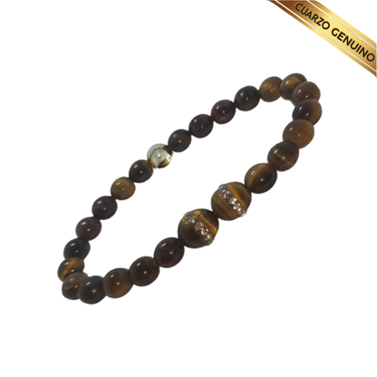 Pulsera Cuarzo Ojo de Tigre N° 8-9