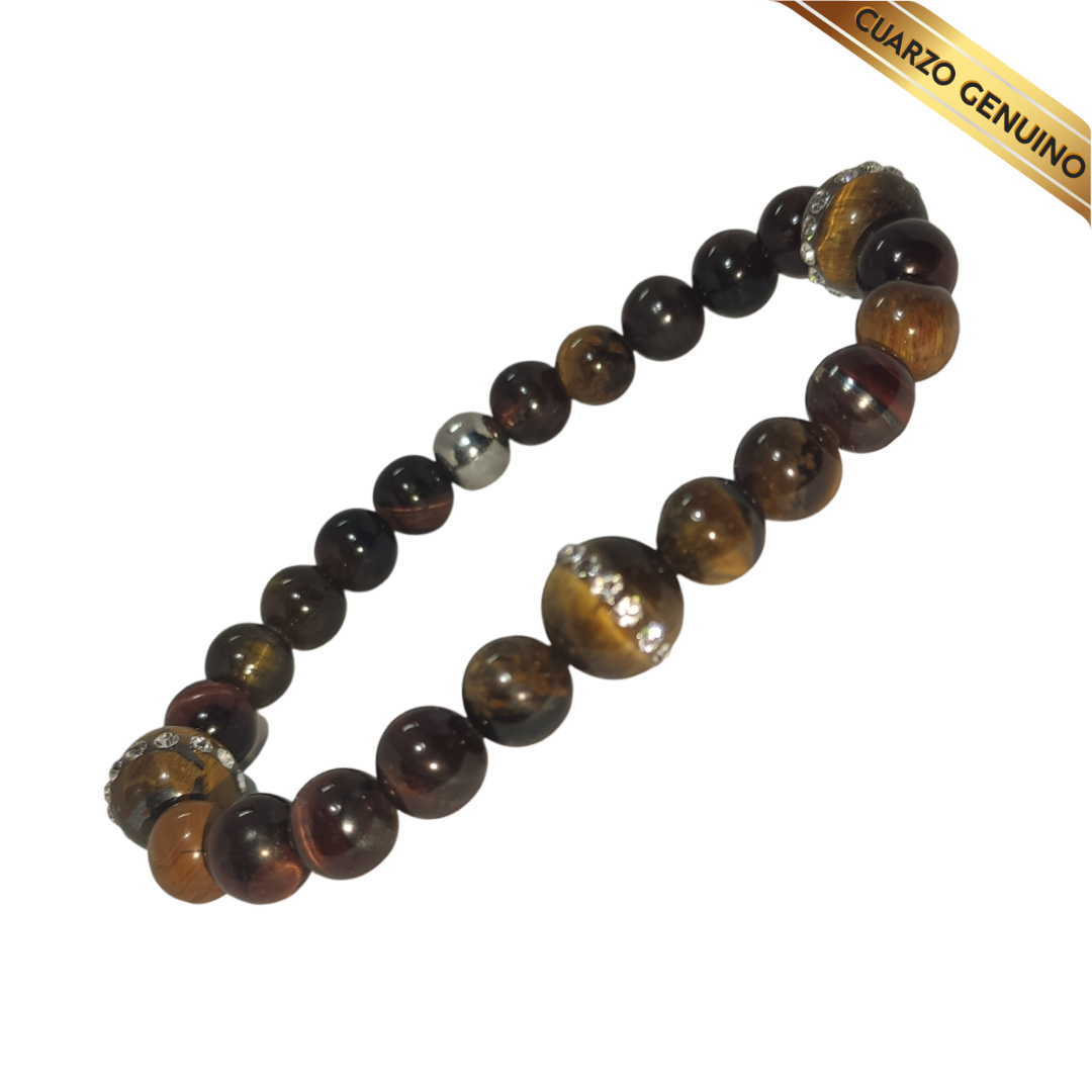Pulsera Cuarzo Ojo de Tigre N° 8-9